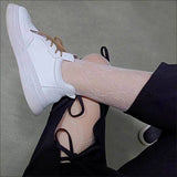 The Bow (White) - Fishnet Thigh